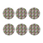Vintage Cactus And Flower Print Coaster Set