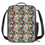 Vintage Cactus And Flower Print Crossbody Lunch Bag