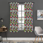 Vintage Cactus And Flower Print Curtain