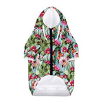 Vintage Cactus And Flower Print Dog Zip Up Hoodie