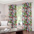 Vintage Cactus And Flower Print Extra Wide Grommet Curtains