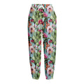 Vintage Cactus And Flower Print Fleece Lined Knit Pants