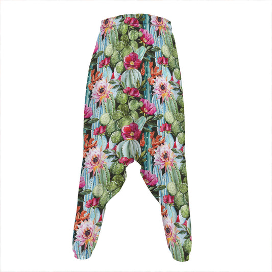 Vintage Cactus And Flower Print Hammer Pants
