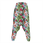 Vintage Cactus And Flower Print Hammer Pants