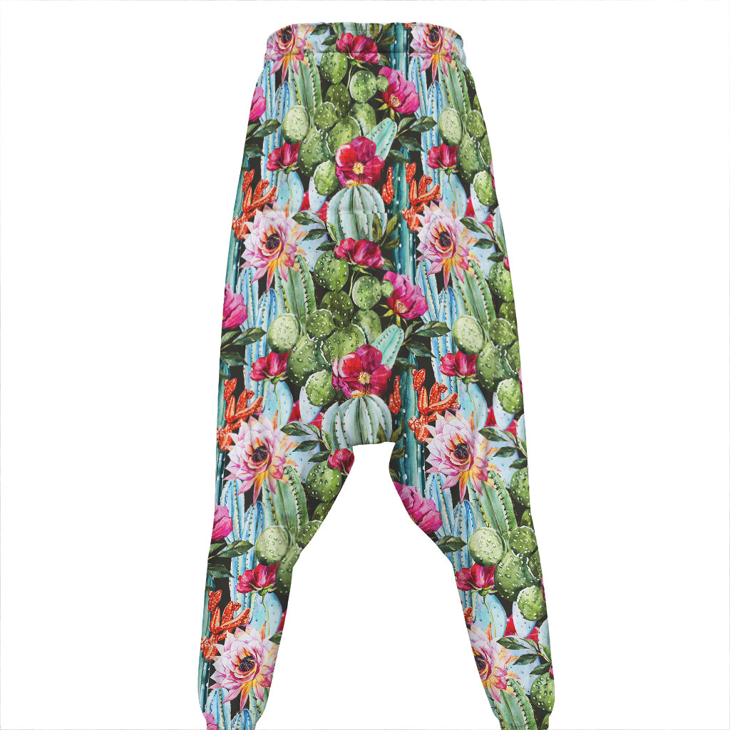 Vintage Cactus And Flower Print Hammer Pants