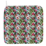 Vintage Cactus And Flower Print Hand Towel