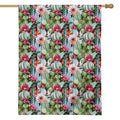 Vintage Cactus And Flower Print House Flag