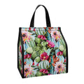Vintage Cactus And Flower Print Insulated Lunch Tote