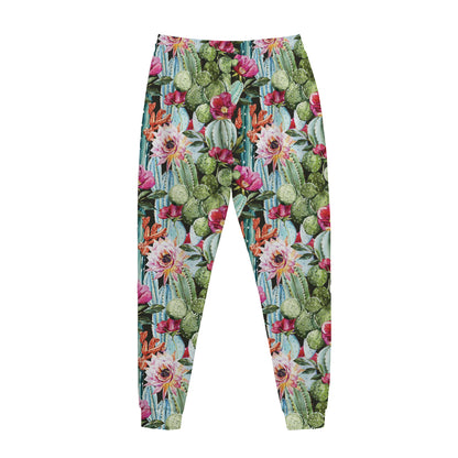 Vintage Cactus And Flower Print Jogger Pants
