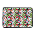 Vintage Cactus And Flower Print Kitchen Mat