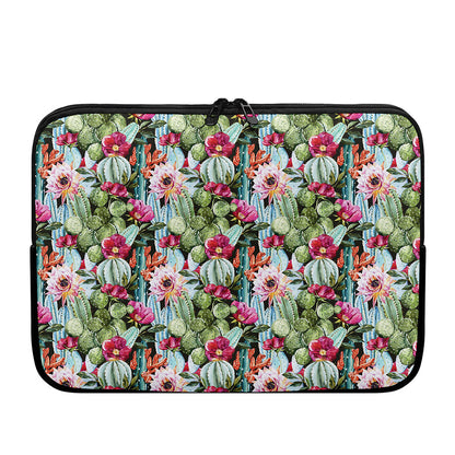 Vintage Cactus And Flower Print Laptop Sleeve