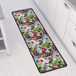 Vintage Cactus And Flower Print Long Kitchen Mat