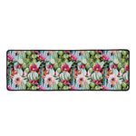 Vintage Cactus And Flower Print Long Kitchen Mat