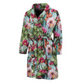 Vintage Cactus And Flower Print Men's Bathrobe