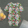 Vintage Cactus And Flower Print Men's Bodysuit