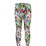 Vintage Cactus And Flower Print Men's leggings
