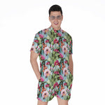 Vintage Cactus And Flower Print Men's Rompers
