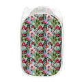 Vintage Cactus And Flower Print Mesh Laundry Hamper