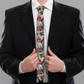 Vintage Cactus And Flower Print Necktie