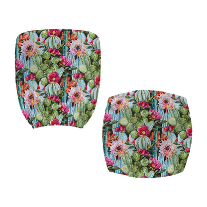 Vintage Cactus And Flower Print Office Chair Cover