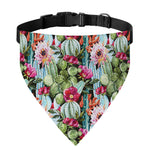 Vintage Cactus And Flower Print Over The Collar Dog Bandana