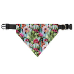 Vintage Cactus And Flower Print Over The Collar Dog Bandana