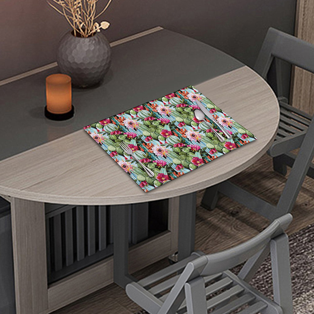 Vintage Cactus And Flower Print Placemat