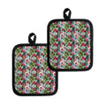 Vintage Cactus And Flower Print Pot Holders