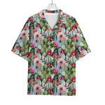 Vintage Cactus And Flower Print Rayon Hawaiian Shirt