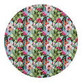 Vintage Cactus And Flower Print Round Blanket