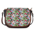 Vintage Cactus And Flower Print Saddle Bag