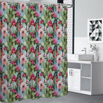 Vintage Cactus And Flower Print Shower Curtain