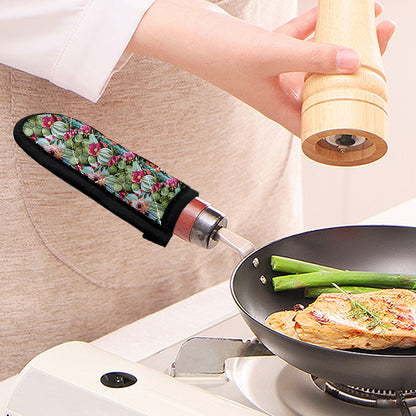 Vintage Cactus And Flower Print Skillet Handle Cover