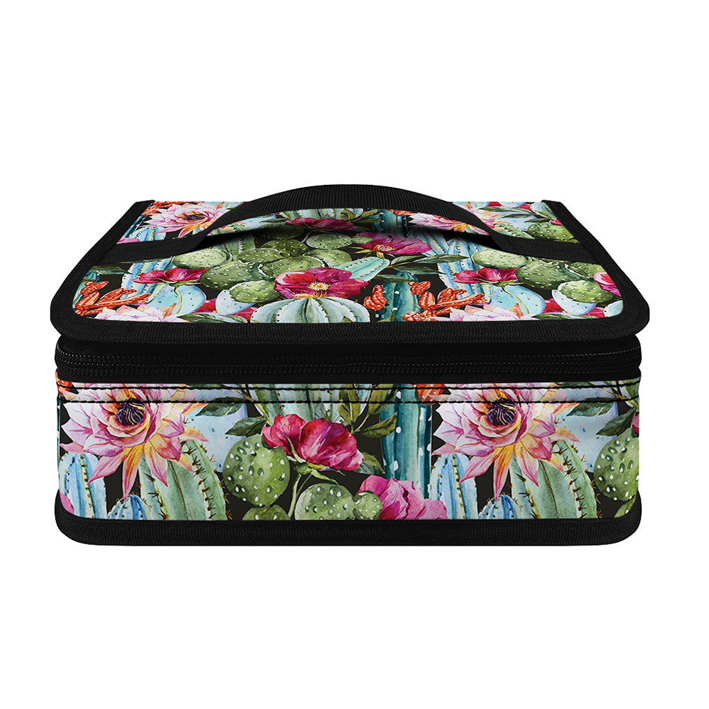 Vintage Cactus And Flower Print Small Lunch Bag