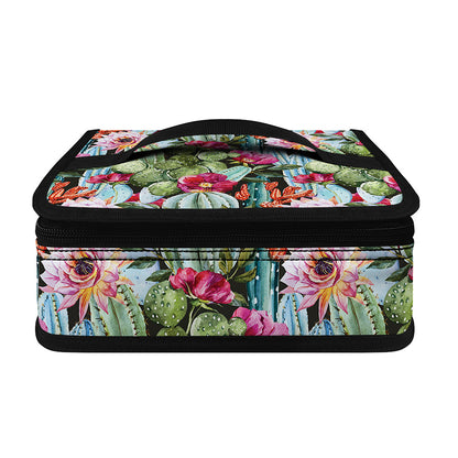 Vintage Cactus And Flower Print Small Lunch Bag