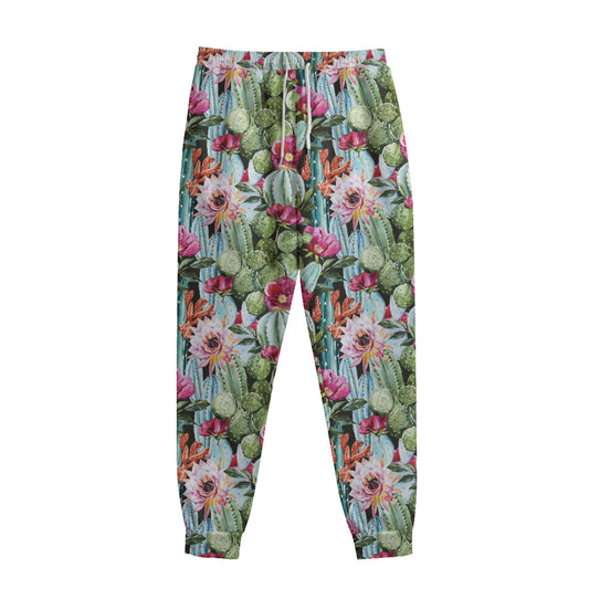 Vintage Cactus And Flower Print Sweatpants