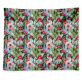 Vintage Cactus And Flower Print Tapestry