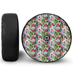 Vintage Cactus And Flower Print Tire Cover With Camera Hole