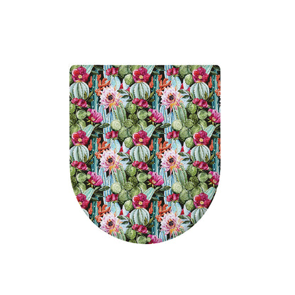 Vintage Cactus And Flower Print Toilet Lid Cover