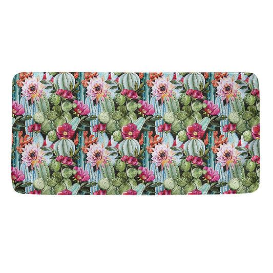 Vintage Cactus And Flower Print Towel