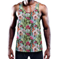 Vintage Cactus And Flower Print Men's Workout Tank Top