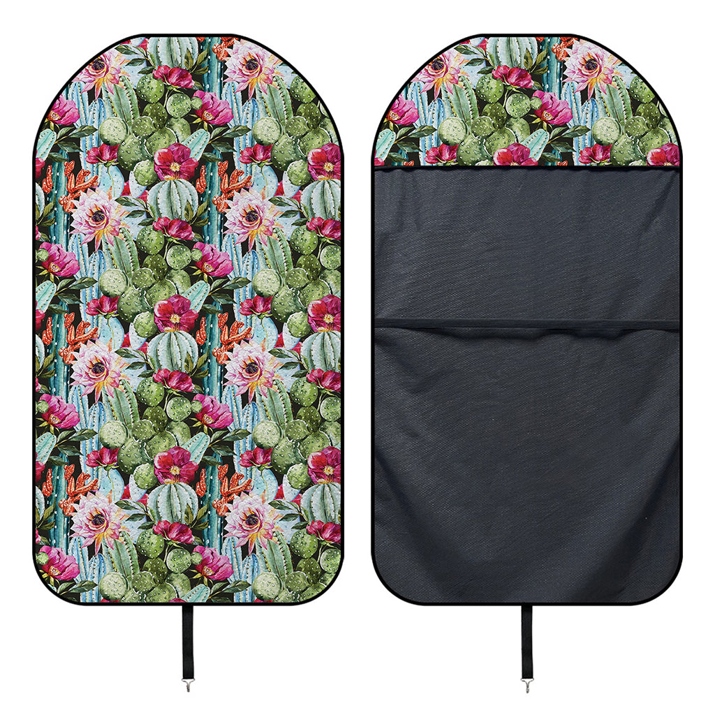 Vintage Cactus And Flower Print Waterproof Car Seat Cover