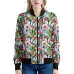 Vintage Cactus And Flower Print Women's Bomber Jacket