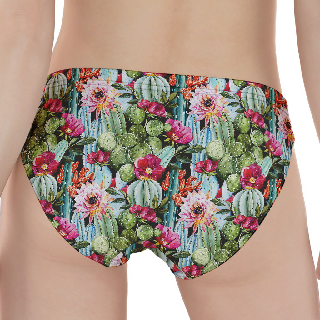 Vintage Cactus And Flower Print Women's Panties