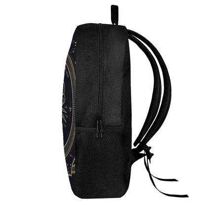 Vintage Cancer Zodiac Sign Print 17 Inch Backpack