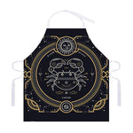 Vintage Cancer Zodiac Sign Print Adjustable Apron
