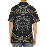 Vintage Cancer Zodiac Sign Print Aloha Shirt