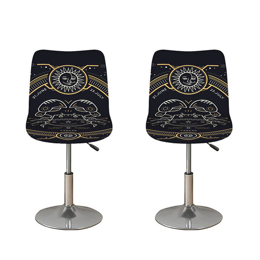 Vintage Cancer Zodiac Sign Print Bar Stool Covers