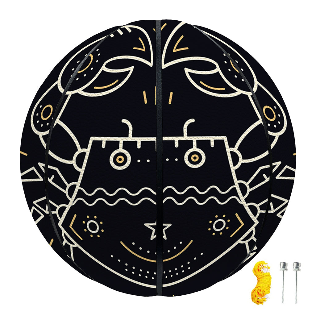 Vintage Cancer Zodiac Sign Print Basketball