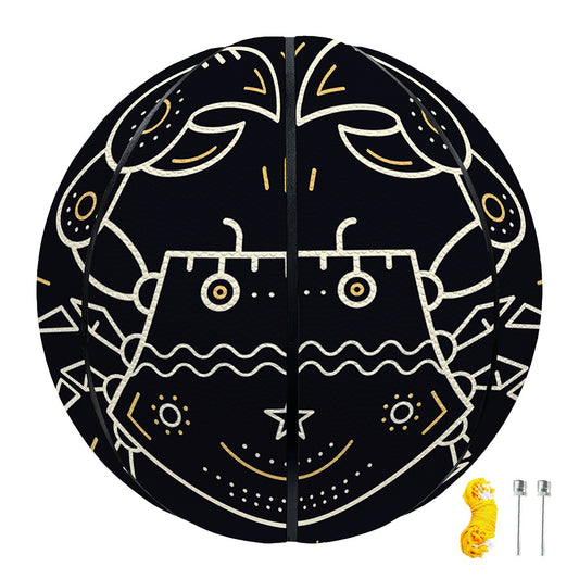 Vintage Cancer Zodiac Sign Print Basketball